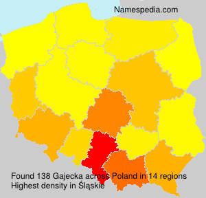 Surname Gajecka in Poland Surname Gajecka in Poland