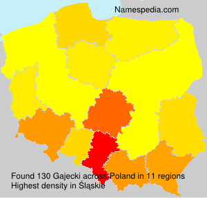Surname Gajecki in Poland Surname Gajecki in Poland