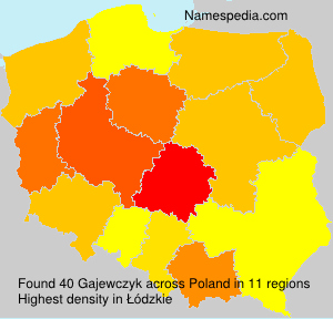 Surname Gajewczyk in Poland Surname Gajewczyk in Poland