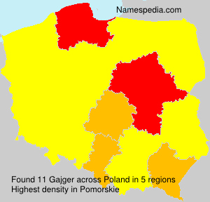 Surname Gajger in Poland Surname Gajger in Poland