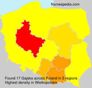 Surname Gajska in Poland Surname Gajska in Poland