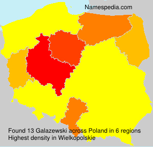 Surname Galazewski in Poland Surname Galazewski in Poland