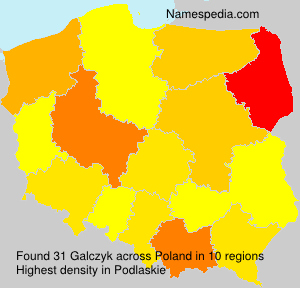 Surname Galczyk in Poland Surname Galczyk in Poland