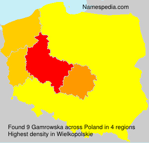 Surname Gamrowska in Poland Surname Gamrowska in Poland