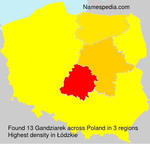 Surname Gandziarek in Poland Surname Gandziarek in Poland