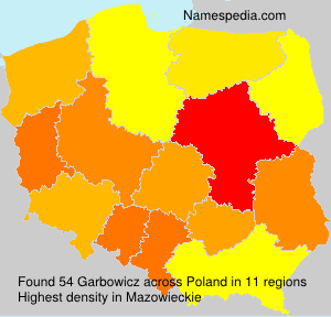 Surname Garbowicz in Poland Surname Garbowicz in Poland