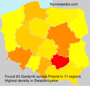 Surname Gardynik in Poland Surname Gardynik in Poland