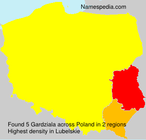 Surname Gardziala in Poland Surname Gardziala in Poland