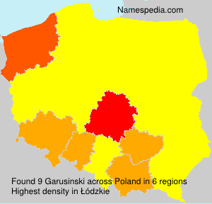 Surname Garusinski in Poland Surname Garusinski in Poland