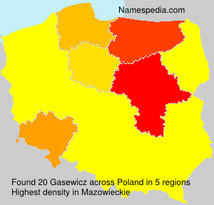 Surname Gasewicz in Poland Surname Gasewicz in Poland