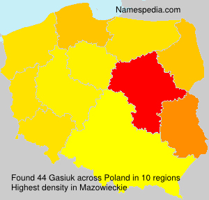 Surname Gasiuk in Poland Surname Gasiuk in Poland