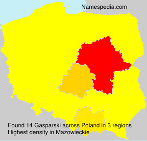 Surname Gasparski in Poland Surname Gasparski in Poland