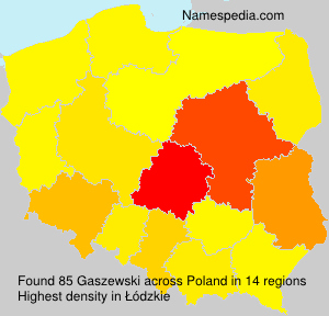 Surname Gaszewski in Poland Surname Gaszewski in Poland