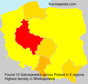 Surname Gatniejewska in Poland Surname Gatniejewska in Poland