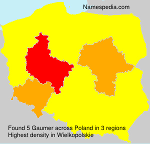 Surname Gaumer in Poland Surname Gaumer in Poland
