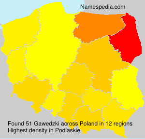 Surname Gawedzki in Poland Surname Gawedzki in Poland