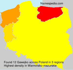 Surname Gawejko in Poland Surname Gawejko in Poland