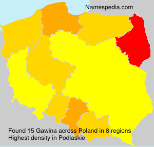 Surname Gawina in Poland Surname Gawina in Poland