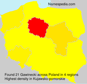 Surname Gawinecki in Poland Surname Gawinecki in Poland