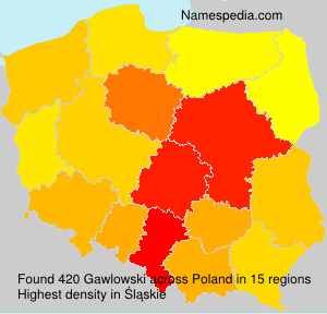 Surname Gawlowski in Poland Surname Gawlowski in Poland