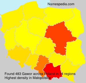 Surname Gawor in Poland Surname Gawor in Poland