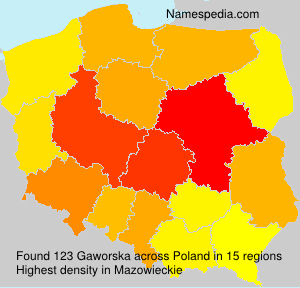 Surname Gaworska in Poland Surname Gaworska in Poland