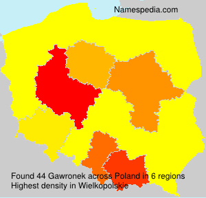 Surname Gawronek in Poland Surname Gawronek in Poland