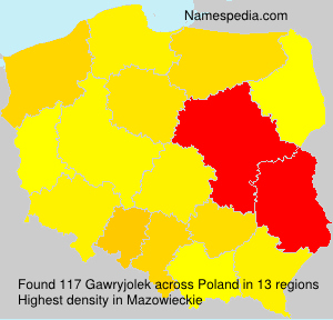 Surname Gawryjolek in Poland Surname Gawryjolek in Poland