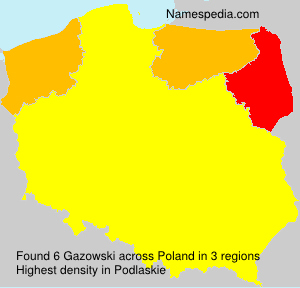Surname Gazowski in Poland Surname Gazowski in Poland