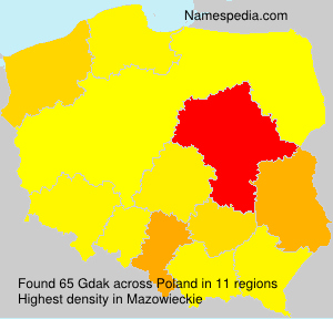 Surname Gdak in Poland