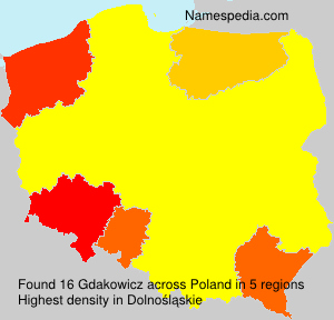 Surname Gdakowicz in Poland