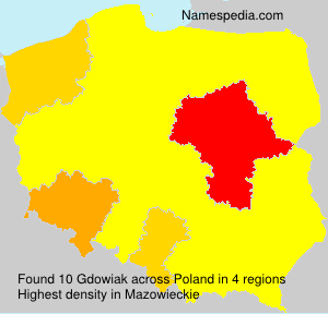Surname Gdowiak in Poland