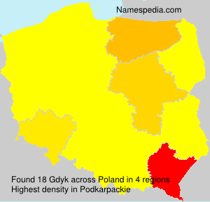 Surname Gdyk in Poland Surname Gdyk in Poland