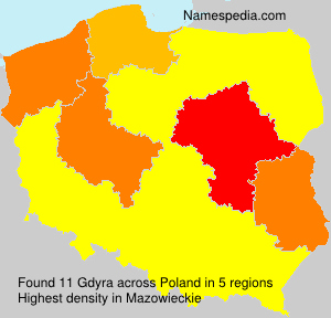 Surname Gdyra in Poland