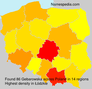 Surname Gebarowska in Poland Surname Gebarowska in Poland
