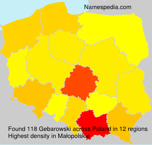 Surname Gebarowski in Poland Surname Gebarowski in Poland