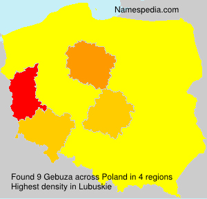 Surname Gebuza in Poland Surname Gebuza in Poland