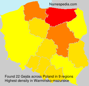 Surname Gejda in Poland Surname Gejda in Poland