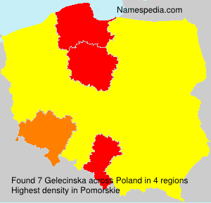 Surname Gelecinska in Poland Surname Gelecinska in Poland