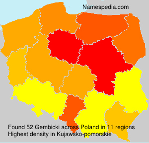 Surname Gembicki in Poland Surname Gembicki in Poland