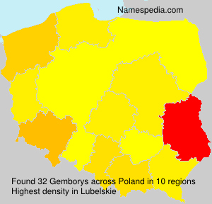 Surname Gemborys in Poland Surname Gemborys in Poland