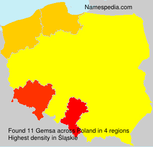 Surname Gemsa in Poland Surname Gemsa in Poland
