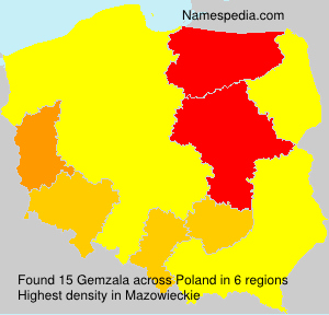 Surname Gemzala in Poland Surname Gemzala in Poland
