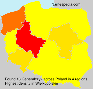 Surname Generalczyk in Poland Surname Generalczyk in Poland