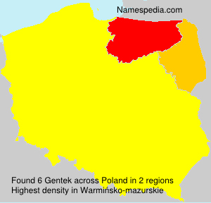 Surname Gentek in Poland Surname Gentek in Poland