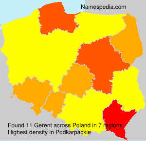 Surname Gerent in Poland Surname Gerent in Poland