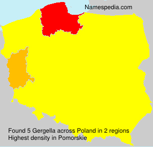 Surname Gergella in Poland Surname Gergella in Poland