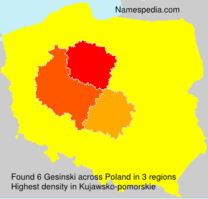 Surname Gesinski in Poland Surname Gesinski in Poland