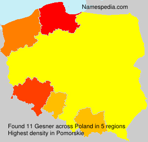 Surname Gesner in Poland Surname Gesner in Poland