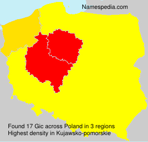 Surname Gic in Poland Surname Gic in Poland
